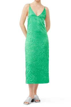 SLIP DRESS Bright Green