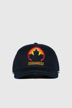 Sunset Leaf Baseball Cap Black