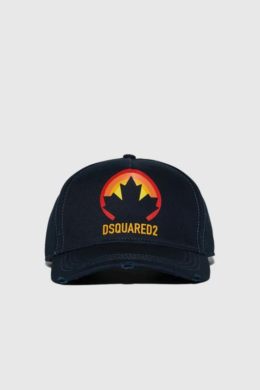 Sunset Leaf Baseball Cap Black
