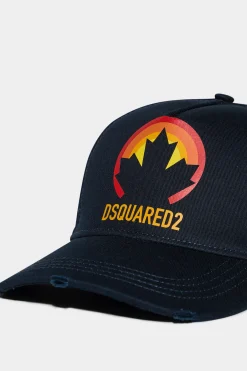 Sunset Leaf Baseball Cap Black