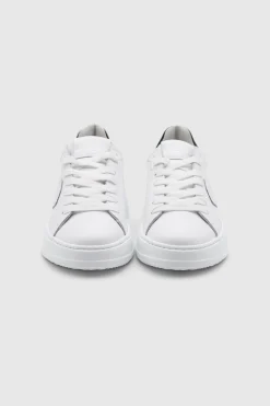 Tres Temple Low Sneaker Veau Blanc Noir