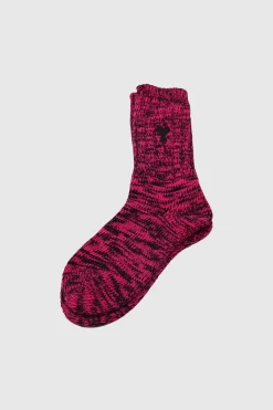 Two Tones Socks Black/ Fuchsia
