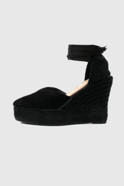 Wedge Espadrilles Black On Tone