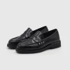 Whisper Stud Loafer Polish Calf Black Darkgun