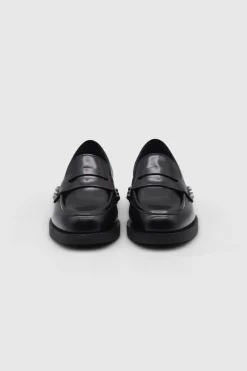 Whisper Stud Loafer Polish Calf Black Darkgun