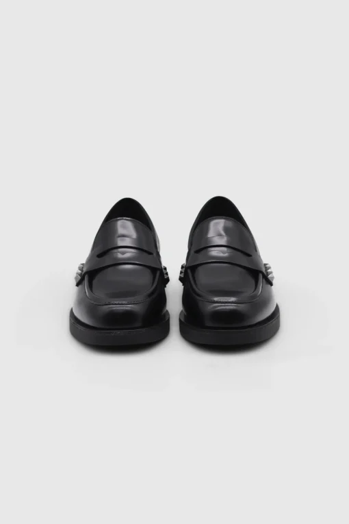 Whisper Stud Loafer Polish Calf Black Darkgun