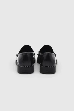 Whisper Stud Loafer Polish Calf Black Darkgun