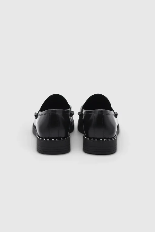 Whisper Stud Loafer Polish Calf Black Darkgun