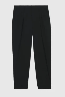 Carrot Fit Trousers Black