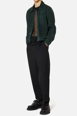 Carrot Fit Trousers Black