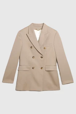 Double Breasted Blazer Roasted Cashew