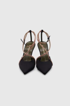 Fumilla Satin Pumps Black