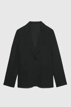 Two Buttons Jacket Black